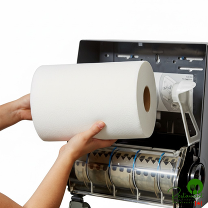 Prime 10" White Hardwound Paper Towel, 800 Feet / Roll - 6/Case