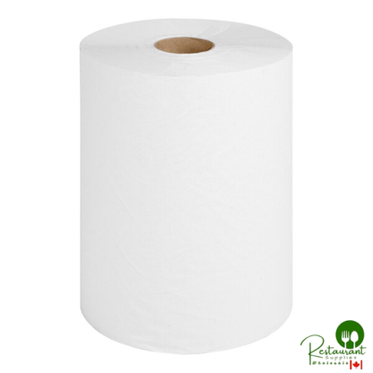 Prime 10" White Hardwound Paper Towel, 800 Feet / Roll - 6/Case