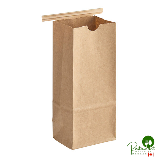 1/2 lb. Brown Kraft Customizable Paper Coffee Bag with Reclosable Tin Tie By Prime - 1,000/Case