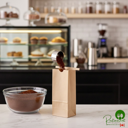 1/2 lb. Brown Kraft Customizable Paper Coffee Bag with Reclosable Tin Tie By Prime - 1,000/Case