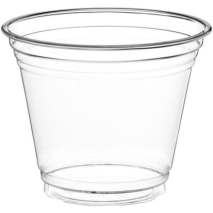 Choice 9 oz. Clear PET Customizable Plastic Squat Cold Cup - 1,000/Case