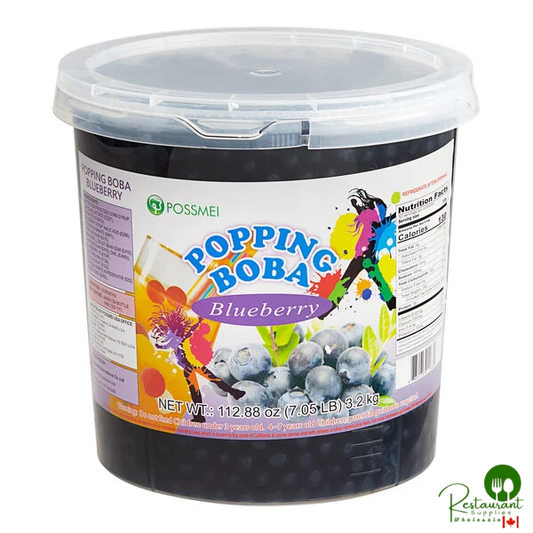 Possmei Blueberry Popping Boba 7.05 lb. - 4/Case