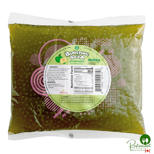 Bossen Pure25 Green Apple Bursting Boba Bag 6.6 lb. - 5/Case