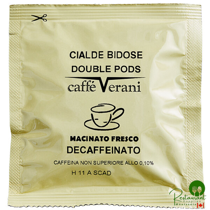 Caffe Verani Imported Italian Double-Shot Decaf Espresso Pods - 100/Box