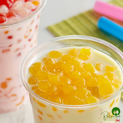 Bossen Mango Crystal Boba in Syrup 4.4 lb. - 6/Case