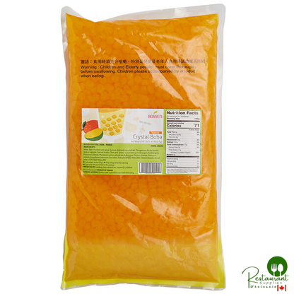 Bossen Mango Crystal Boba in Syrup 4.4 lb. - 6/Case