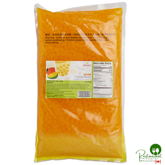 Bossen Mango Crystal Boba in Syrup 4.4 lb. - 6/Case