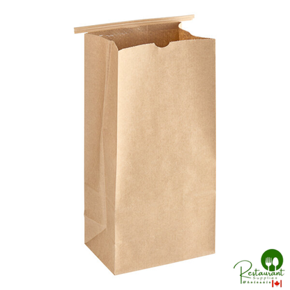 5 lb. Brown Kraft Customizable Paper Coffee Bag with Reclosable Tin Tie By Prime - 250/Case