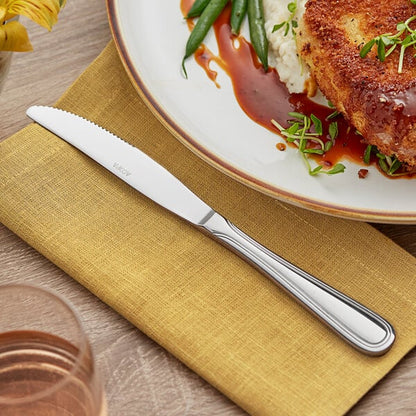 Acopa Edgewood 8 1/2" Stainless Steel Heavy Weight Dinner Knife - 12/Case