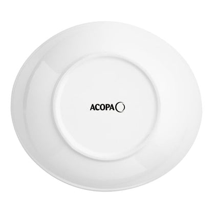 Acopa 28 oz. Bright White Oval Porcelain Coupe Bowl - 12/Case