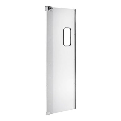 Regency Single Aluminum Swinging Traffic Door with 9" x 14" Window - 36" x 84" Door Opening