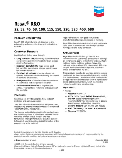 CHEVRON REGAL R&O ISO 320 – 55 GALLON DRUM