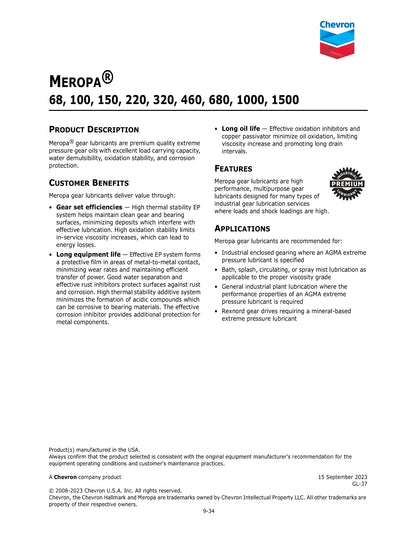 CHEVRON MEROPA 68 – 400LB DRUM