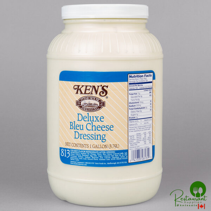 Ken's Foods 1 Gallon Deluxe Bleu Cheese Dressing - 4/Case