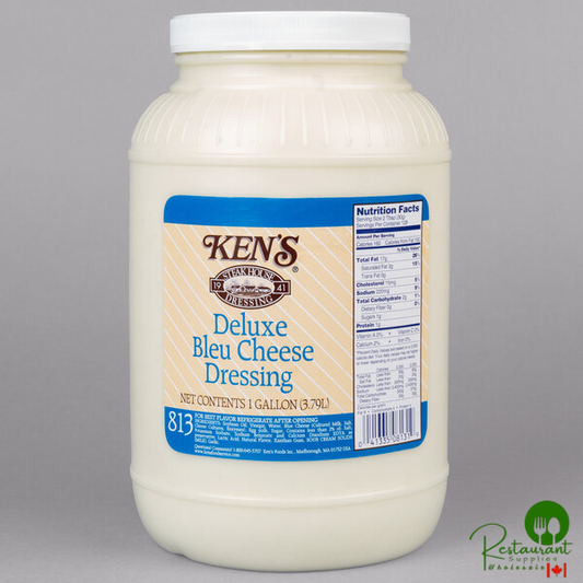 Ken's Foods 1 Gallon Deluxe Bleu Cheese Dressing - 4/Case