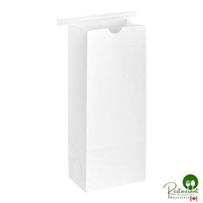 1 lb. White Customizable Paper Coffee Bag with Reclosable Tin Tie By Prime - 1,000/Case