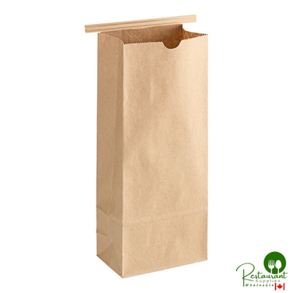 2 lb. Brown Kraft Customizable Paper Coffee Bag with Reclosable Tin Tie By Prime - 500/Case
