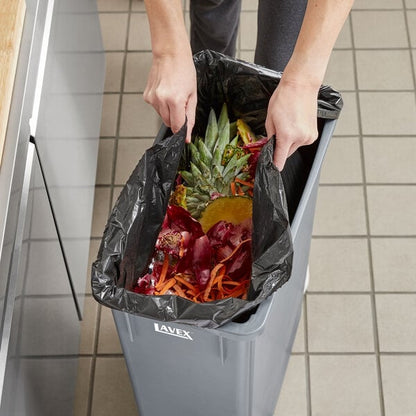 Lavex Li'l Herc 33 Gallon 1.2 Mil 33" x 39" Low-Density Medium-Duty Black Trash Bag / Can Liner - 100/Case