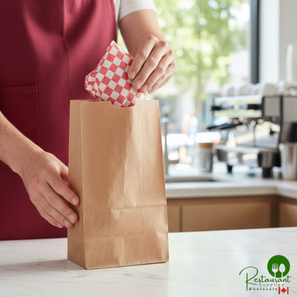 6 lb. Natural Kraft Waxed Paper Bag By Prime - 1,000/Case