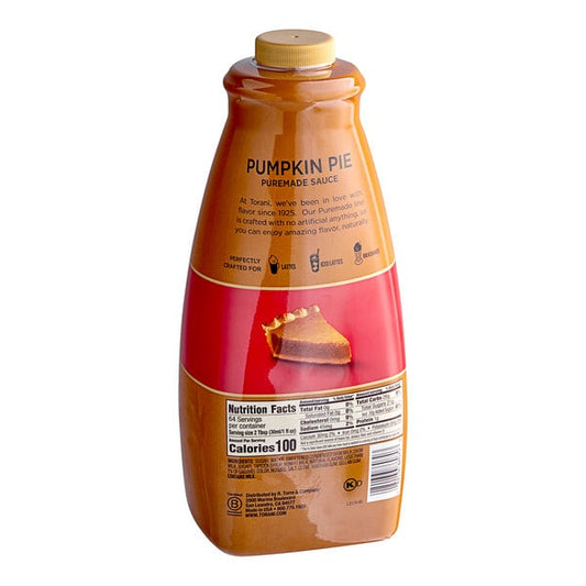 Torani Puremade Pumpkin Pie Flavoring Sauce 64 fl. oz. - 4/Case