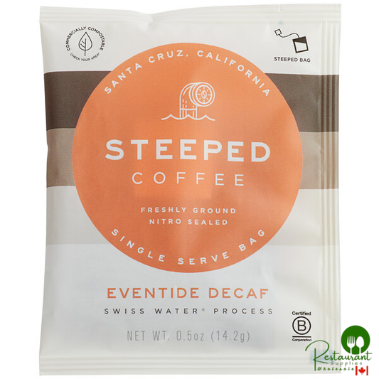 Steeped Coffee Eventide Blend Decaf Coffee Single Serve Bag - 100/Case