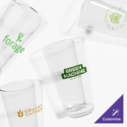 Acopa Select 16 oz. Customizable Rim Tempered Mixing Glass / Pint Glass - 24/Case
