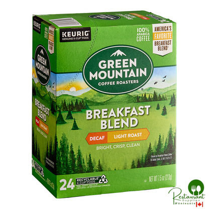 Green Mountain Coffee Roasters Decaf Breakfast Blend Single Serve Pods Keurig® K-Cup® - 96/Case