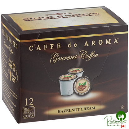 Caffe de Aroma Hazelnut Cream Coffee Single Serve Cups - 12/Box