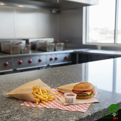 6" x 3/4" x 6 1/2" Kraft Sandwich / Extra Large French Fry Bag By Prime - 2,000/Case