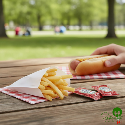 4 1/2" x 3 1/2" Small French Fry Bag By Prime - 2,000/Case