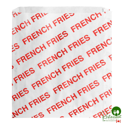 6" x 3/4" x 6 1/2" Extra Large Printed French Fry Bag By Prime - 2,000/Case