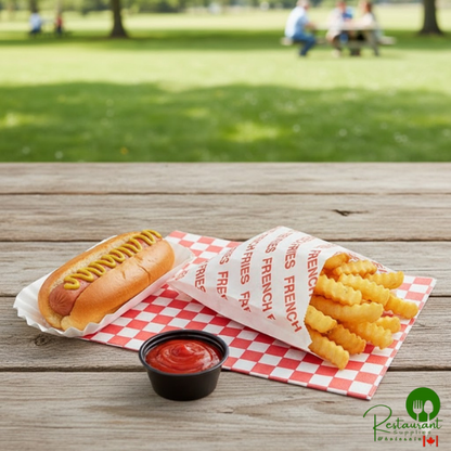 6" x 3/4" x 6 1/2" Extra Large Printed French Fry Bag By Prime - 2,000/Case