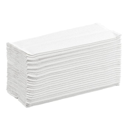 Lavex White M-Fold (Multifold) Towel - 4,000/Case