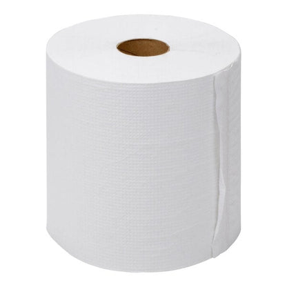 Lavex 8" White Hardwound Paper Towel, 800 Feet / Roll - 6/Case