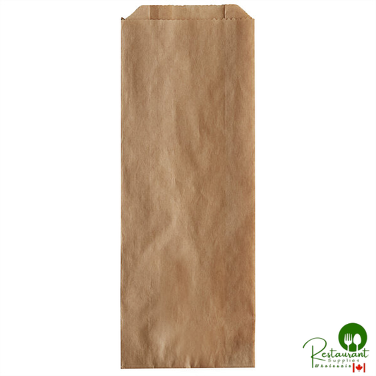 3 1/2" x 1 1/2" x 9" Plain Kraft Paper Hot Dog Bag By Prime - 1,000/Case