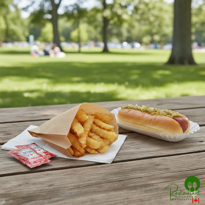 5" x 1" x 4" Large Kraft French Fry Bag By Prime - 2,000/Case