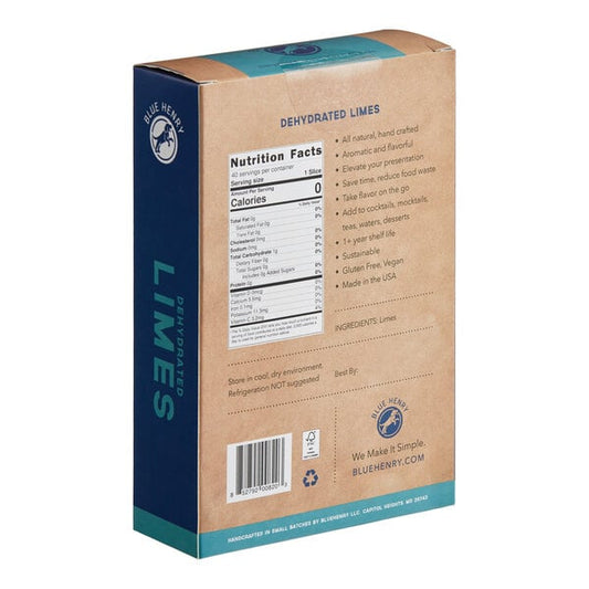 Blue Henry Dried Lime Slices - 40/Box
