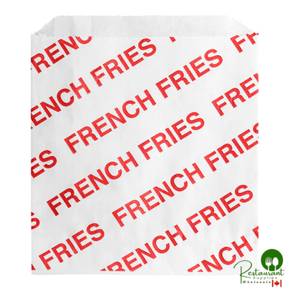 5" x 4" Medium Printed French Fry Bag By Prime - 2,000/Case