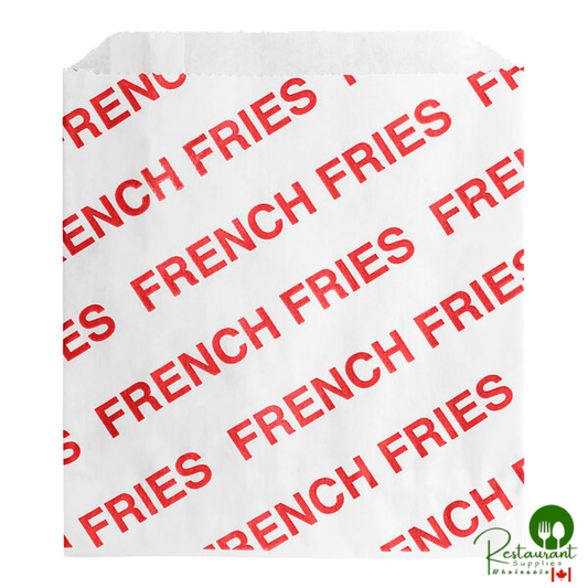 5" x 4" Medium Printed French Fry Bag By Prime - 2,000/Case