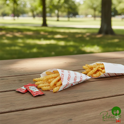 5" x 4" Medium Printed French Fry Bag By Prime - 2,000/Case