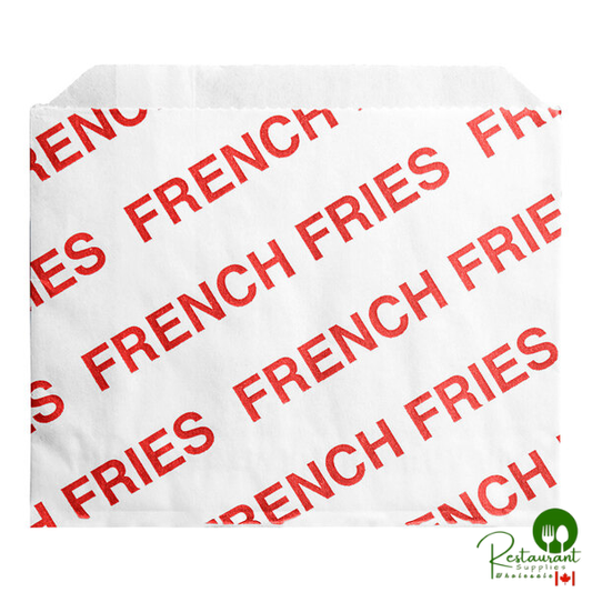 4 1/2" x 3 1/2" Small Printed French Fry Bag By Prime - 2,000/Case