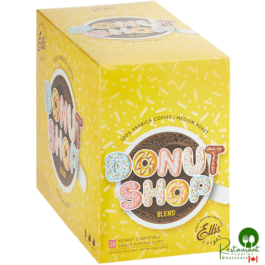 Ellis 24-Count Donut Shop Blend Coffee Single Serve Cups - 4/Case