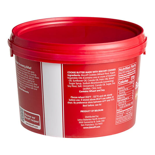 Lotus Biscoff Creamy Cookie Butter Spread Pail 17.64 lb.