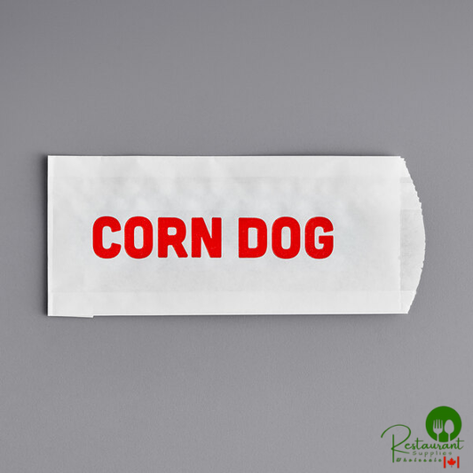 3" x 3/4" x 7" Printed Paper Corn Dog Wrapper By Prime - 2,000/Case