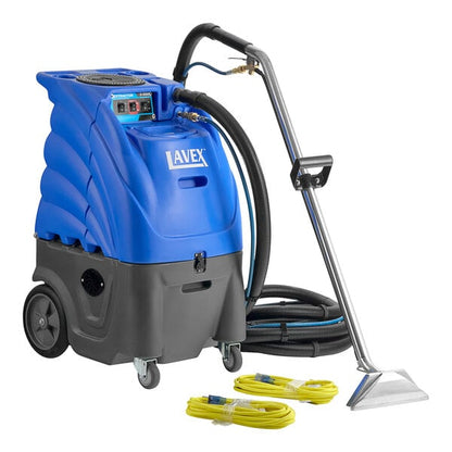 Lavex Dual 3-Stage Heated Carpet Extractor with 25' Hoses and 12" Stainless Steel Wand - 12 Gallon, 500 PSI