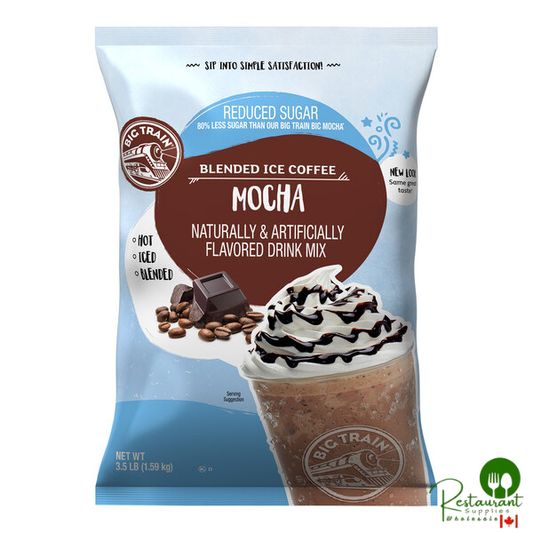 Big Train 3.5 lb. Reduced Sugar Mocha Blended Ice Coffee Mix