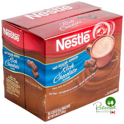 Nestle No Sugar Added Hot Cocoa Mix Packets – 30 Count | Low Sugar Instant Hot Chocolate Drink