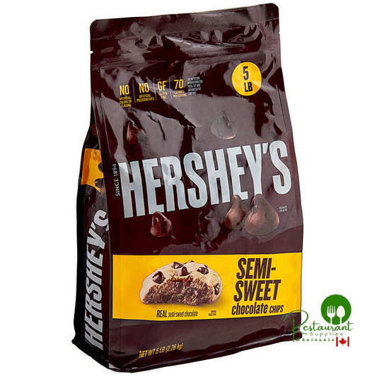 HERSHEY’S Semi-Sweet 1M Baking Chocolate Chips – 5 lb, 6/Case