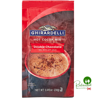 Ghirardelli Double Chocolate Hot Cocoa Mix 250/Case – Rich Café Beverage Packets
