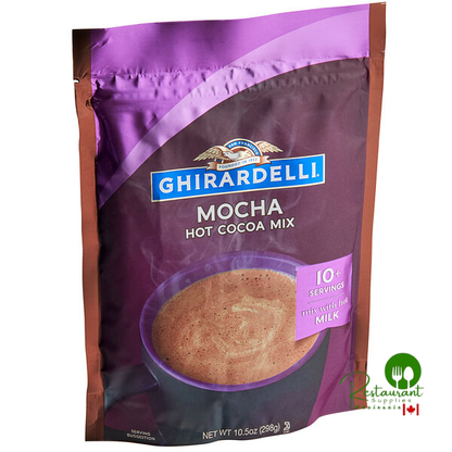 Ghirardelli 10.5 oz Mocha Hot Cocoa Mix – Rich Chocolate Coffee Drink Blend